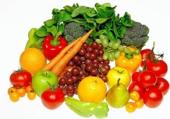 Pile of fruits and vegetables