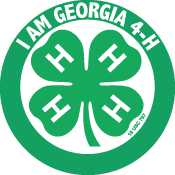 4-H logo with a circle around it that says I am Geoirgia 4-H